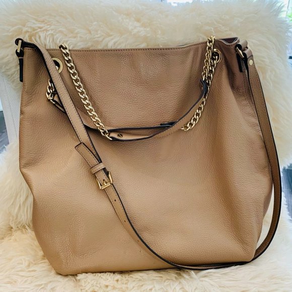Michael Kors Rose/Tan Leather Hobo cross-body bag - Picture 2 of 2